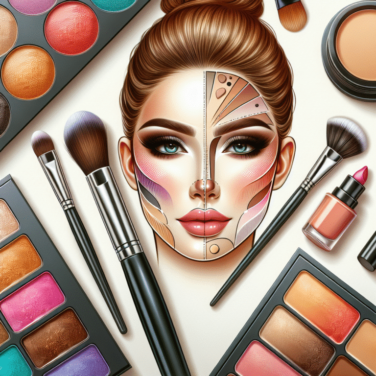 técnicas de contorno e iluminação facial